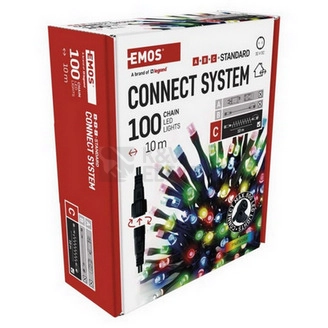 Obrázek produktu Propojovací vánoční řetěz bez zdroje EMOS Connecting D1AM03 ZY1926 100LED 10m multicolor 10