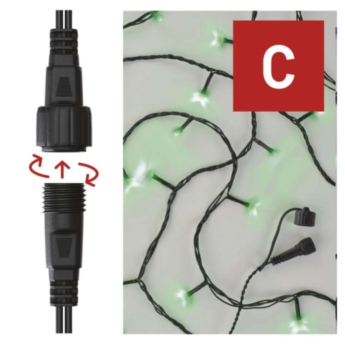 Propojovací vánoční řetěz bez zdroje EMOS Connecting D1AG01 ZY1927 100LED 10m zelená (obrázek 4)