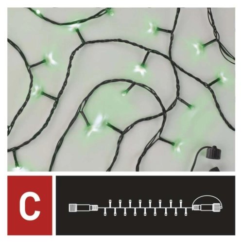 Propojovací vánoční řetěz bez zdroje EMOS Connecting D1AG01 ZY1927 100LED 10m zelená (obrázek 6)