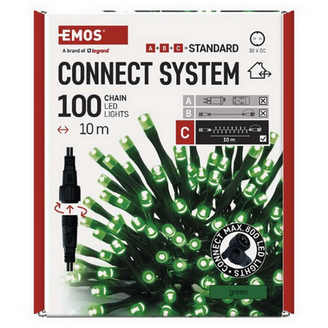 Propojovací vánoční řetěz bez zdroje EMOS Connecting D1AG01 ZY1927 100LED 10m zelená (obrázek 9)