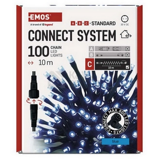 Obrázek produktu Propojovací vánoční řetěz bez zdroje EMOS Connecting D1AB01 ZY1928 100LED 10m modrá 5
