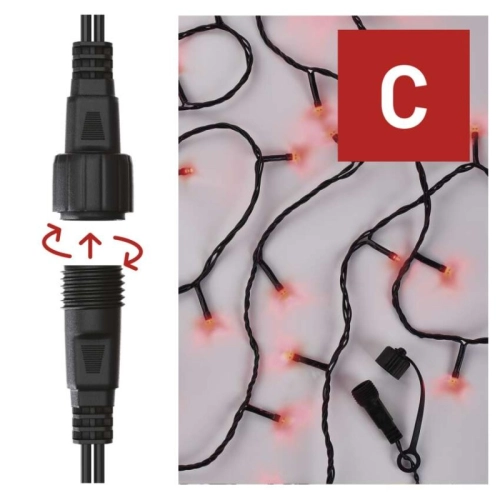 Propojovací vánoční řetěz bez zdroje EMOS Connecting D1AR01 ZY1929 100LED 10m červená (obrázek 6)