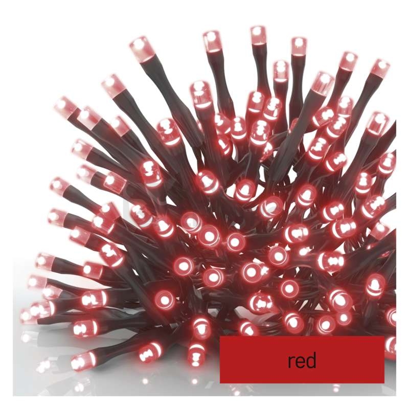 Obrázek produktu Propojovací vánoční řetěz bez zdroje EMOS Connecting D1AR01 ZY1929 100LED 10m červená 0