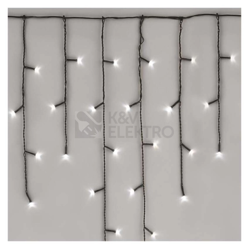 Obrázek produktu Propojovací vánoční řetěz bez zdroje EMOS Connecting D1CC01 ZY1932 100LED krápníky 2,5x0,9m studená bílá 3