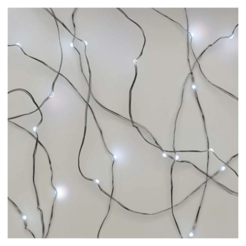 Vánoční osvětlení EMOS D3AC07 ZY1950 20LED nano řetěz stříbrný 1,9m 2xAA studená bílá s časovačem (obrázek 3)