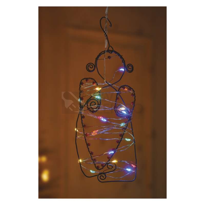 Obrázek produktu Vánoční osvětlení EMOS D3AM04 ZY1951 20LED nano řetěz stříbrný 1,9m 2xAA multicolor s časovačem 1