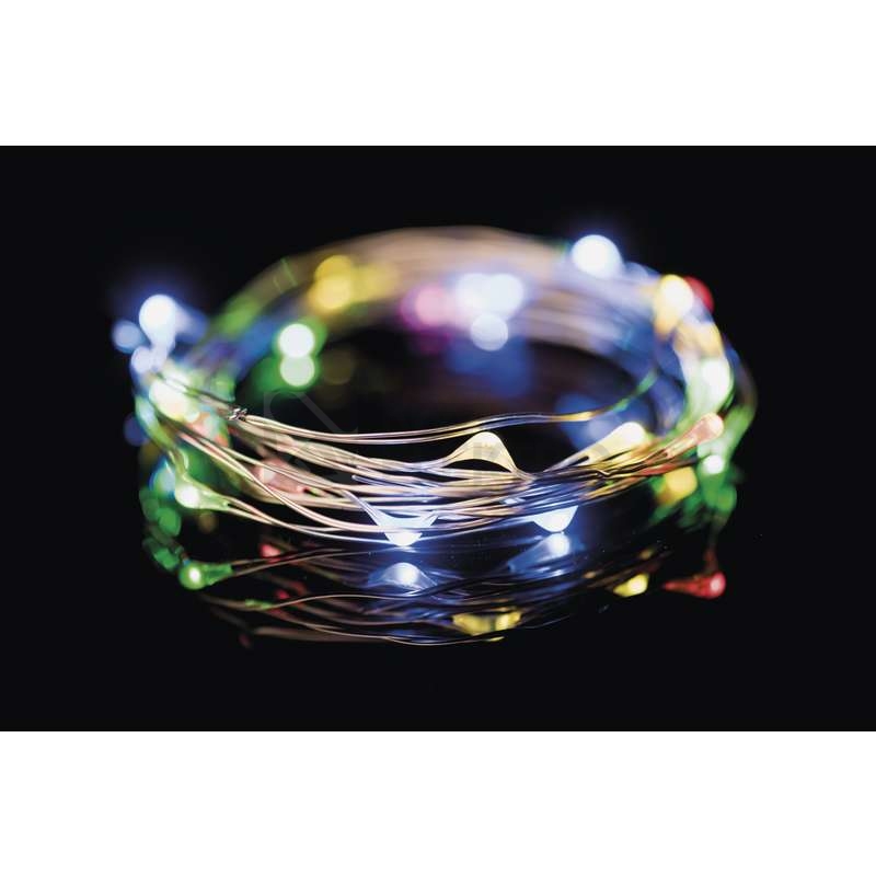 Obrázek produktu Vánoční osvětlení EMOS D3AM04 ZY1951 20LED nano řetěz stříbrný 1,9m 2xAA multicolor s časovačem 3