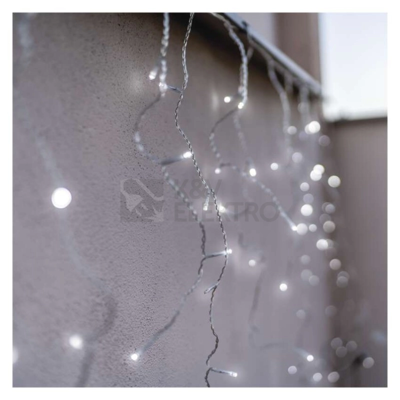 Obrázek produktu Propojovací vánoční řetěz bez zdroje EMOS Connecting D1CC02 ZY2001 100LED krápníky 2,5x0,9m studená bílá blikající 1