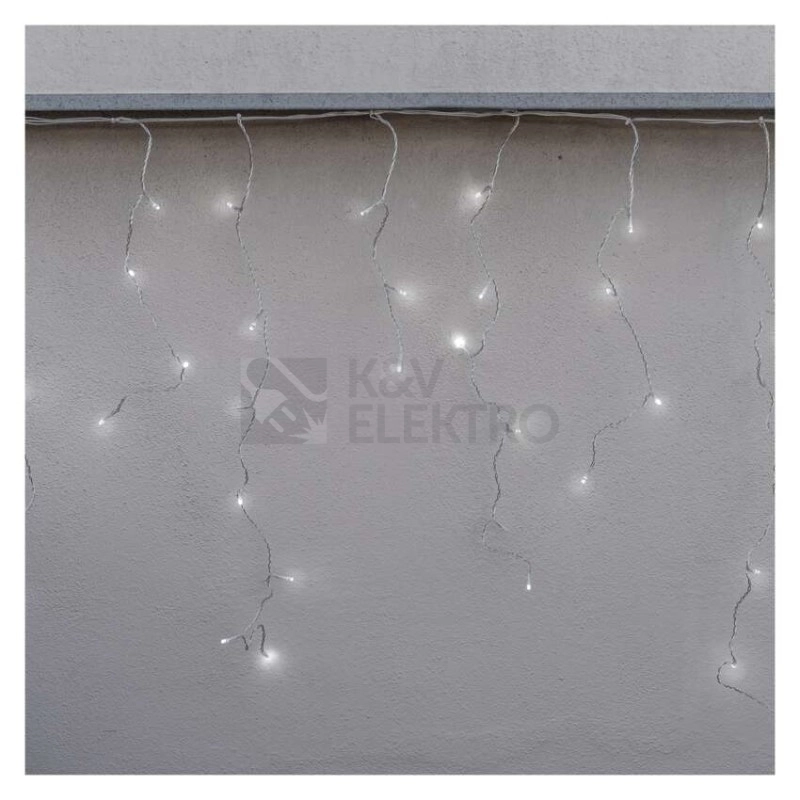 Obrázek produktu Propojovací vánoční řetěz bez zdroje EMOS Connecting D1CC02 ZY2001 100LED krápníky 2,5x0,9m studená bílá blikající 15