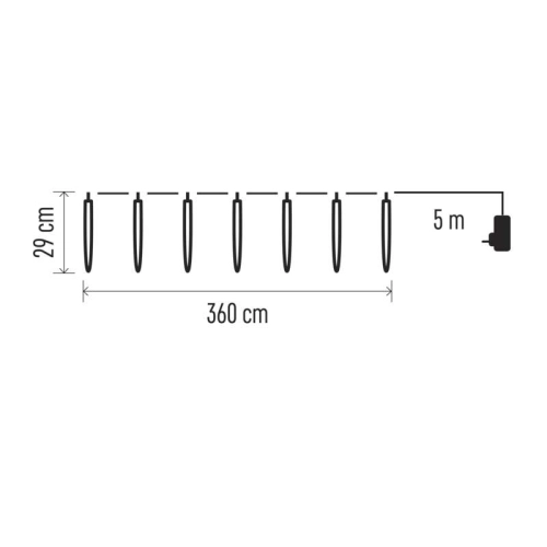 LED vánoční girlanda EMOS DCPC01 ZY2004 10x rampouch 3,6m 230V studená bílá (obrázek 7)