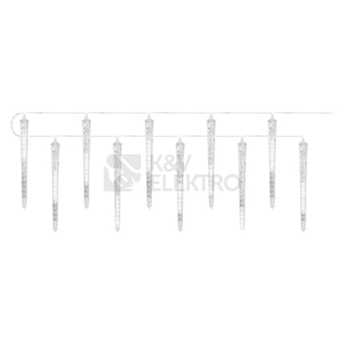 LED vánoční girlanda EMOS DCPC01 ZY2004 10x rampouch 3,6m 230V studená bílá