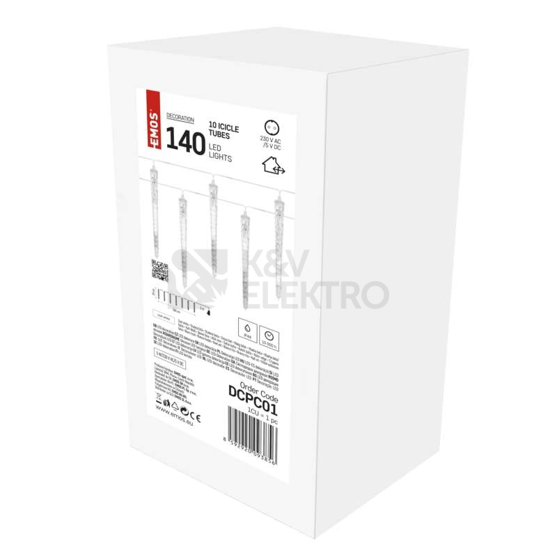 Obrázek produktu LED vánoční girlanda EMOS DCPC01 ZY2004 10x rampouch 3,6m 230V studená bílá 2