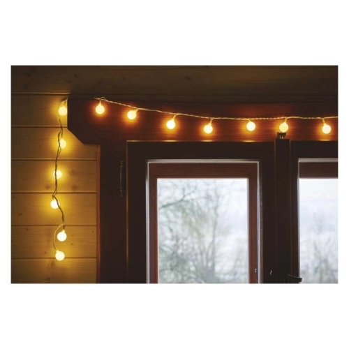 Vánoční osvětlení EMOS D5AW01 ZY2021T 40LED řetěz 4m velké kuličky teplá bílá s časovačem (obrázek 7)