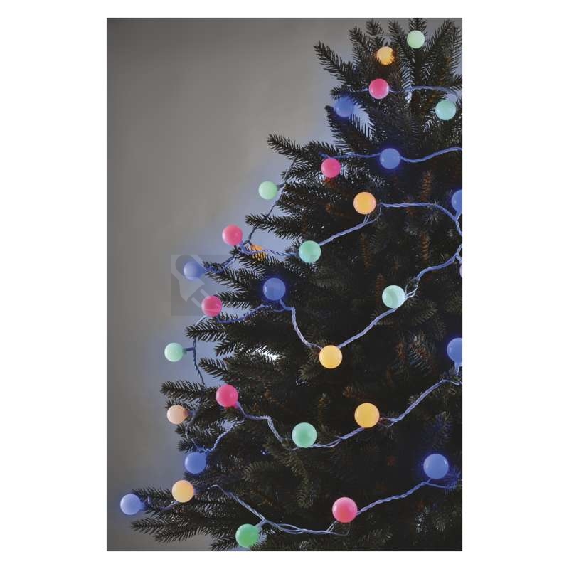 Obrázek produktu Vánoční osvětlení EMOS D5AM01 ZY2023T 40LED řetěz 4m velké kuličky multicolor s časovačem 1