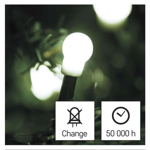 Vánoční osvětlení EMOS D5AC06 ZY2027 80LED řetěz 8m kuličky studená bílá 8 programů svícení (obrázek 9)