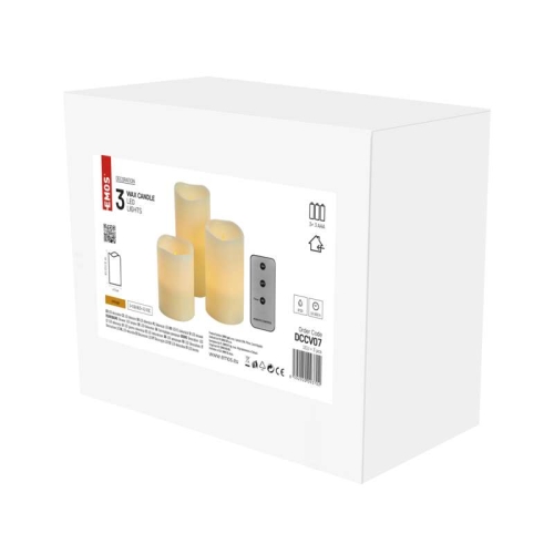 LED dekorace EMOS DCCV07 ZY2143 svíčka 9xAAA ovladač časovač