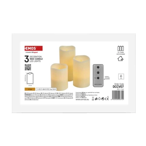 LED dekorace EMOS DCCV07 ZY2143 svíčka 9xAAA ovladač časovač (obrázek 8)