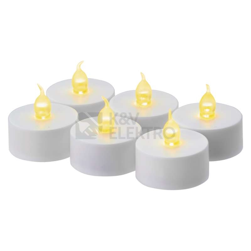 Obrázek produktu LED dekorace EMOS DCCV11 ZY2149 čajová svíčka bílá CR2032 (blistr 6ks) 0