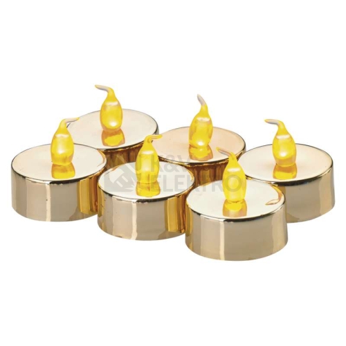  LED dekorace EMOS DCCV13 ZY2151 čajová svíčka zlatá CR2032 (blistr 6ks)