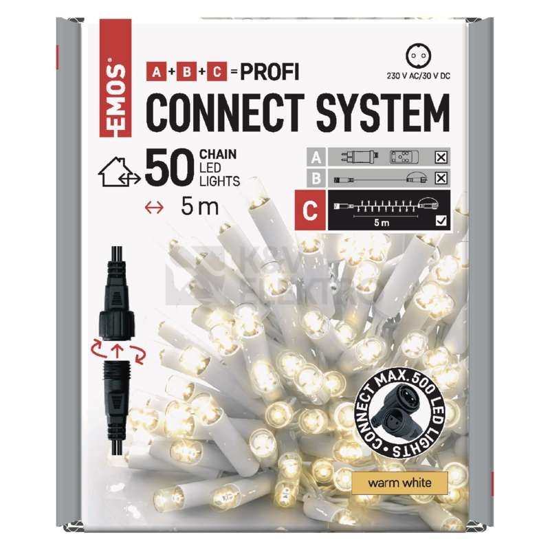 Obrázek produktu Propojovací vánoční řetěz bez zdroje EMOS Connecting D2AW02 ZY2155 5m teplá bílá 2