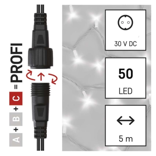 Propojovací vánoční řetěz bez zdroje EMOS Connecting D2AC02 ZY2156 50LED 5m studená bílá (obrázek 9)