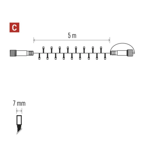 Propojovací vánoční řetěz bez zdroje EMOS Connecting D2AC02 ZY2156 50LED 5m studená bílá (obrázek 10)