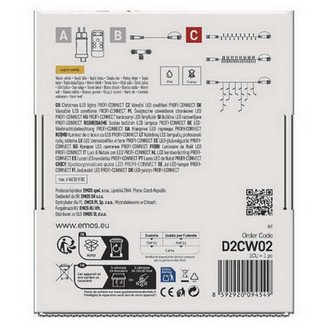 Propojovací vánoční řetěz bez zdroje EMOS Connecting D2CW02 ZY2157 50LED krápníky 3m teplá bílá (obrázek 9)