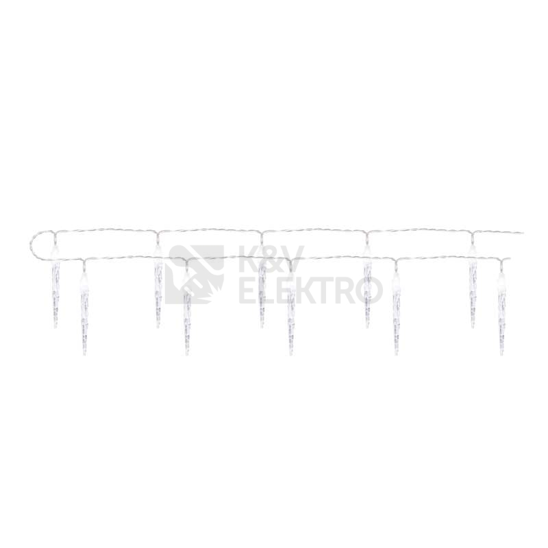 Obrázek produktu LED vánoční girlanda EMOS DCGC01 ZY2164 10x rampouch 1,35m 2xAA studená bílá 0