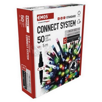 Obrázek produktu Propojovací vánoční řetěz bez zdroje EMOS Connecting D1AM02 ZY2176 50LED 5m multicolor 9