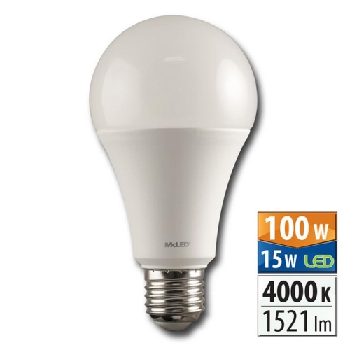 LED žárovka E27 McLED 15W (100W) neutrální bílá (4000K) ML-321.087.87.0