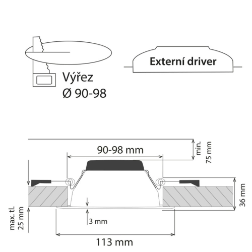 LED podhledové svítidlo McLED Faro RN10 10W 4000K IP44 ML-412.132.32.0 (obrázek 6)