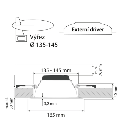 Podhledové LED svítidlo Faro RN18 18W 4000K IP44 ML-412.134.32.0 (obrázek 6)