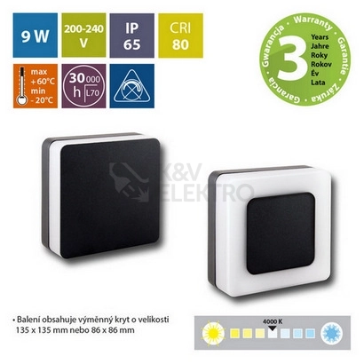 Obrázek produktu LED svítidlo McLED Draco S, 9W, 4000K, IP65, černá ML-513.019.19.0 1