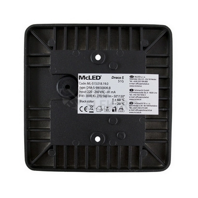 Obrázek produktu LED svítidlo McLED Draco S, 9W, 4000K, IP65, černá ML-513.019.19.0 2