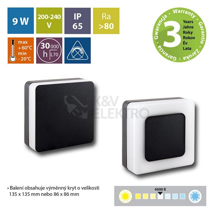 Obrázek produktu LED svítidlo McLED Draco S, 9W, 4000K, IP65, černá ML-513.019.19.0 10