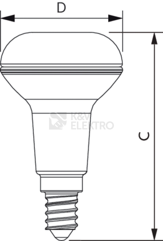 Obrázek produktu LED žárovka E14 Philips R50 2,8W (40W) teplá bílá (2700K), reflektor 36° 2