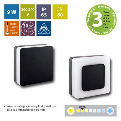 LED svítidlo McLED Draco S, 9W, 3000K teplá bílá, IP65, černá ML-513.018.19.0 (obrázek 4)