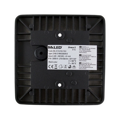 LED svítidlo McLED Draco S, 9W, 3000K teplá bílá, IP65, černá ML-513.018.19.0 (obrázek 8)