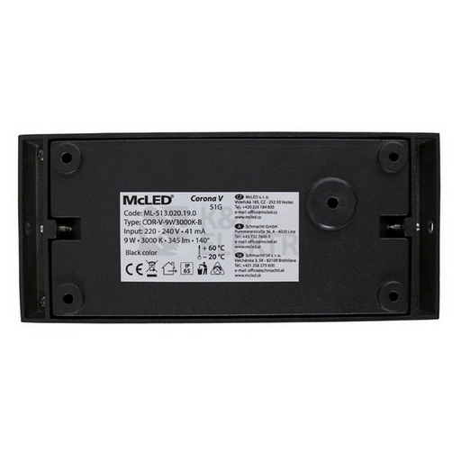 Obrázek produktu LED svítidlo McLED Corona V, 9W, 3000K, IP65, černá ML-513.020.19.0 3