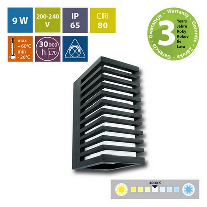 LED svítidlo McLED Corona V, 9W, 4000K neutrální bílá, IP65, černá ML-513.021.19.0 (obrázek 5)
