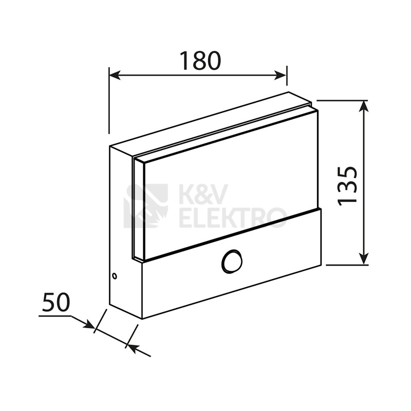 Obrázek produktu LED svítidlo McLED Kerberos s pohybovým čidlem 9W 3000K IP65 černá ML-513.024.19.0 7