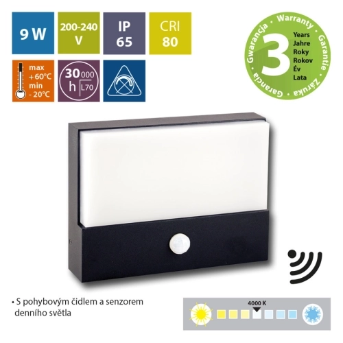 LED svítidlo McLED Kerberos, 9W, 4000K, IP65, černá ML-513.025.19.0 (obrázek 3)