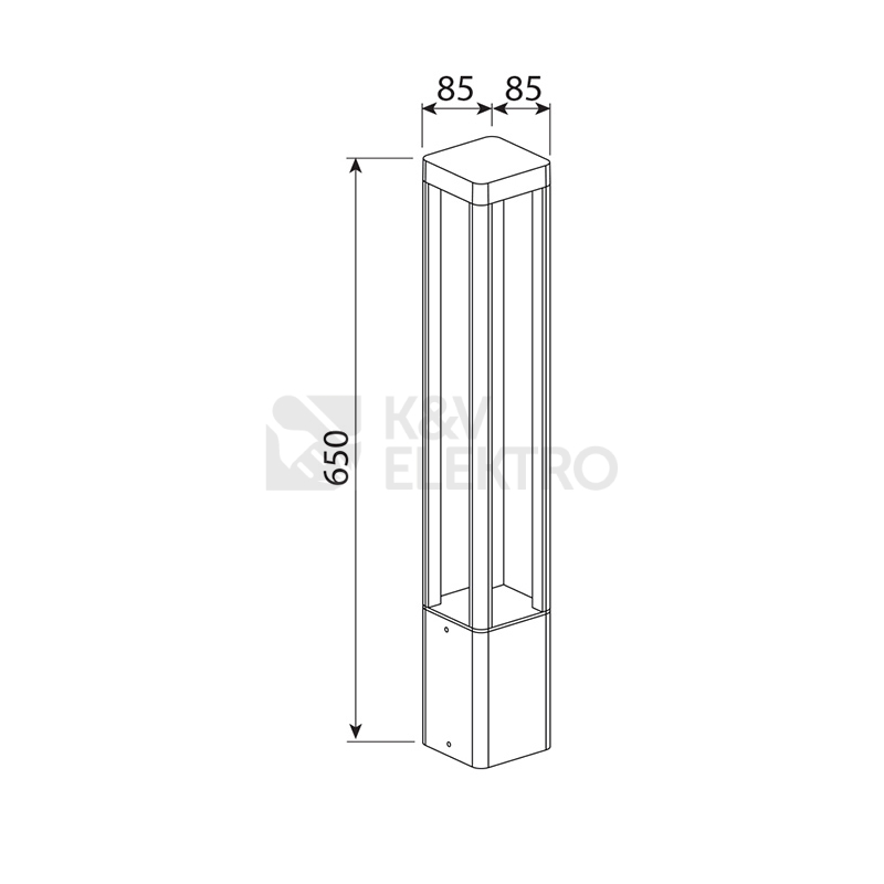 Obrázek produktu Sloupkové LED svítidlo McLED Rhea 7W 3000K IP65 černá ML-515.009.19.0 2