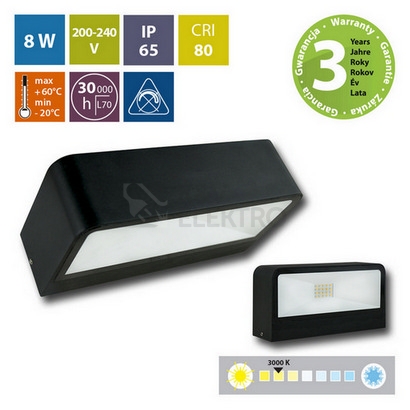Obrázek produktu LED svítidlo McLED Cygnus, 8W, 3000K, IP65, černá ML-518.001.19.0 10