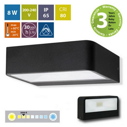 LED svítidlo McLED Cygnus, 8W, 4000K, IP65, černá ML-518.002.19.0 (obrázek 5)
