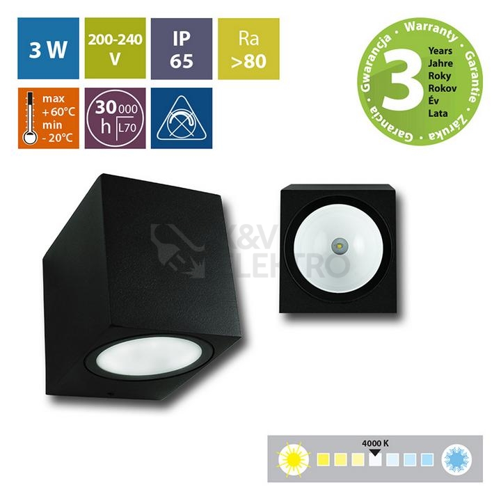 Obrázek produktu LED svítidlo McLED Revos S 3W 4000K IP65 černá ML-518.004.19.0 6