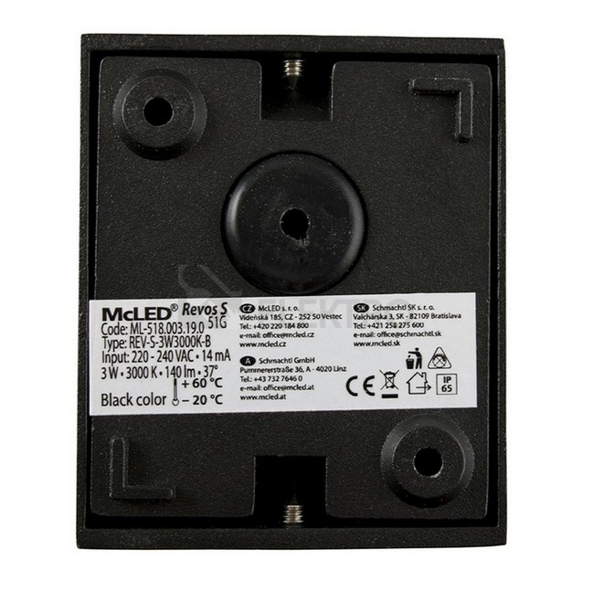 Obrázek produktu LED svítidlo McLED Revos S 3W 4000K IP65 černá ML-518.004.19.0 11