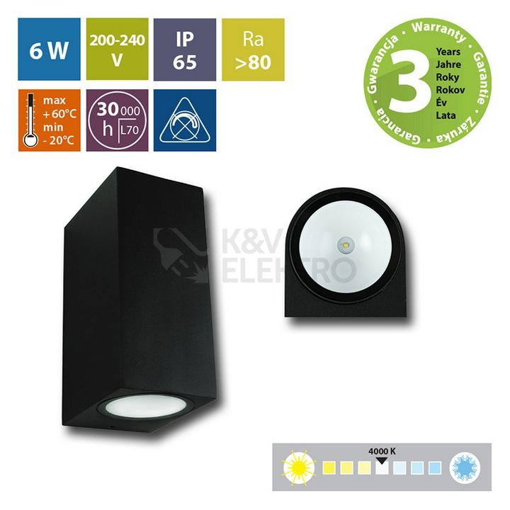 Obrázek produktu LED svítidlo McLED Revos 2S 6W 4000K IP65 černá ML-518.008.19.0 3