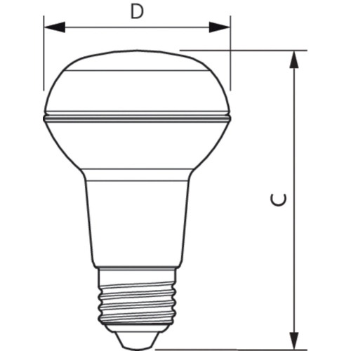 LED žárovka E27 Philips R63 4,5W (60W) teplá bílá (2700K) stmívatelná, reflektor 36° (obrázek 5)