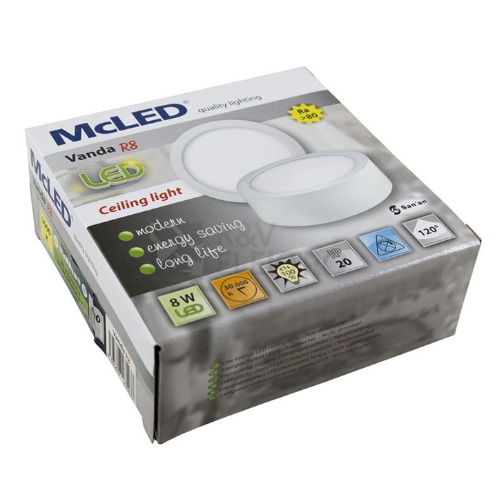 Obrázek produktu LED svítidlo McLED Vanda R8 8W 3000K teplá bílá ML-416.050.71.0 7